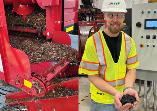 Employee at Biochar Facility